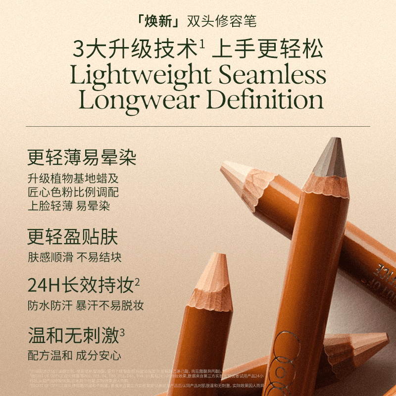 OUT OF OFFICE双头修容笔膏OOO修容棒阴影提亮面部高光侧影鼻影笔 - 缩略图3