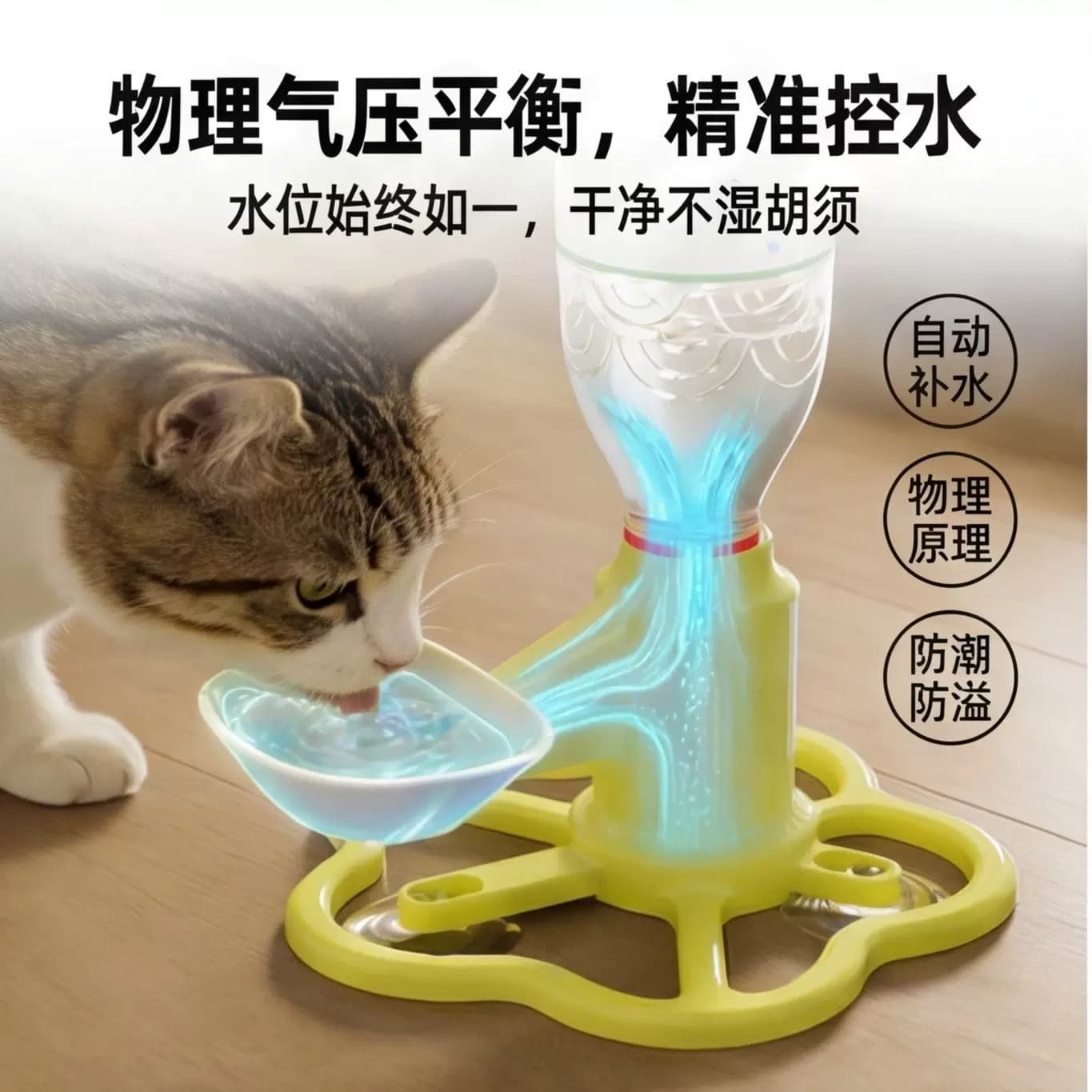 猫咪增高自动饮水器保护颈椎不插电活水循环无线宠物喝水机盆水碗 - 缩略图2