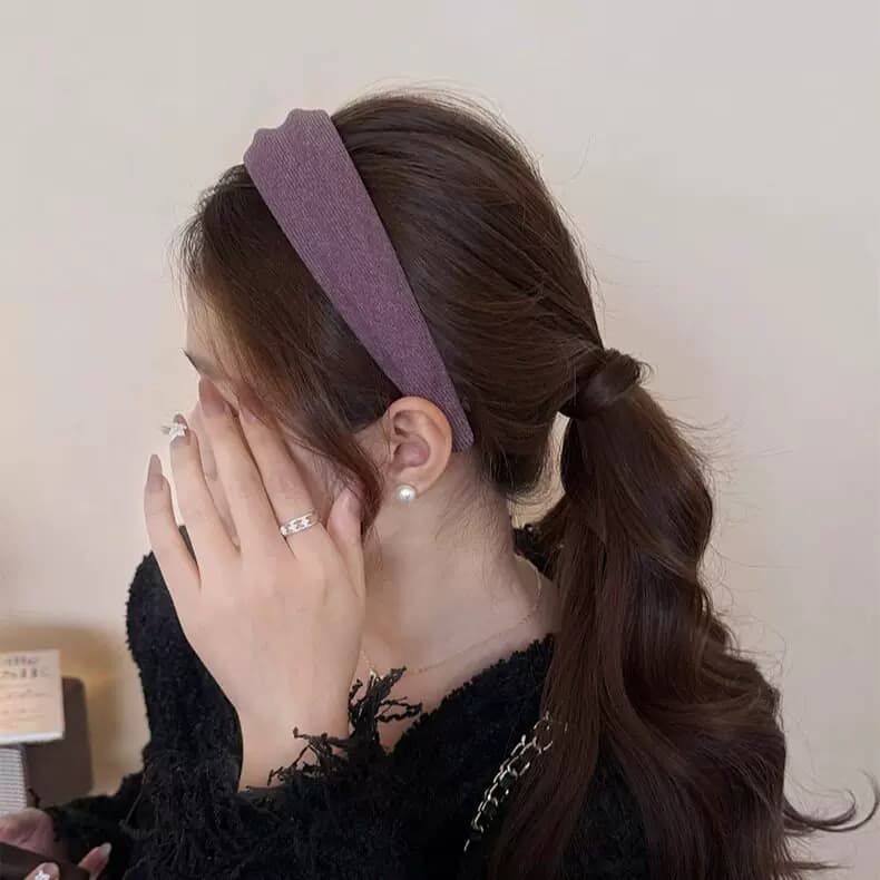 高颅顶压发宽边发箍女2026新款时尚简约百搭头箍外出洗脸发卡头饰 - 缩略图4