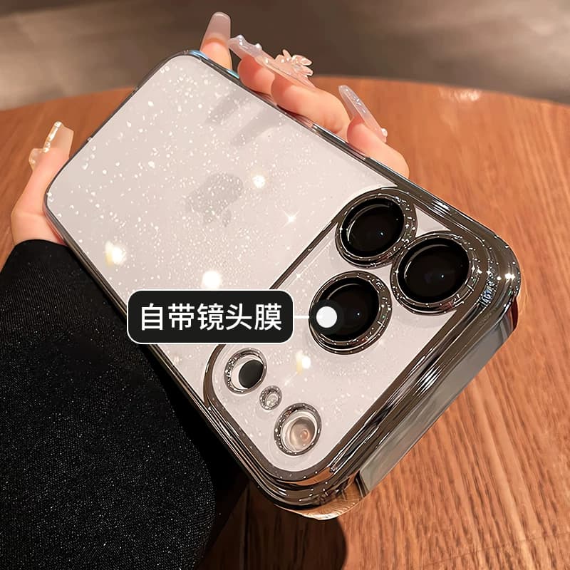 璀璨星河闪粉适用苹果17promax手机壳新款蓝iphone18pro透明16p简约15pro全包防摔保护套13女高级14p网红爆款 - 缩略图4