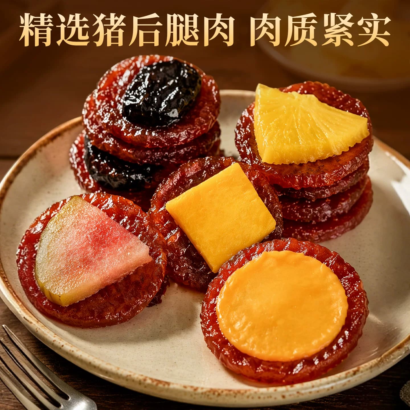 炭烤猪肉脯肉脯干零食芝士陈皮草莓水果即食高蛋白质解馋休闲小吃 - 缩略图3