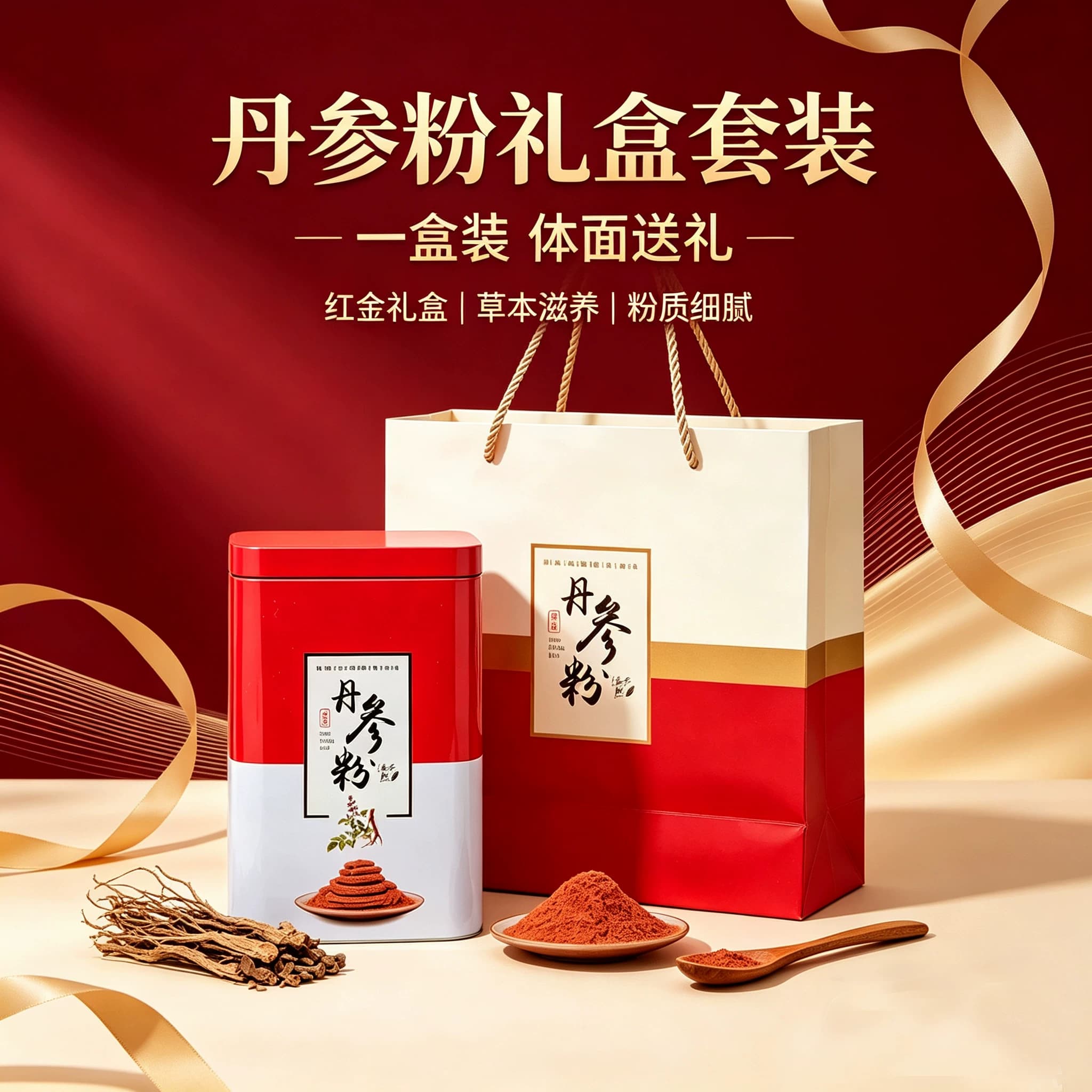 丹参粉正品中药材粉质细腻易冲调养生茶泡水喝双罐装500g高端送礼 - 缩略图3