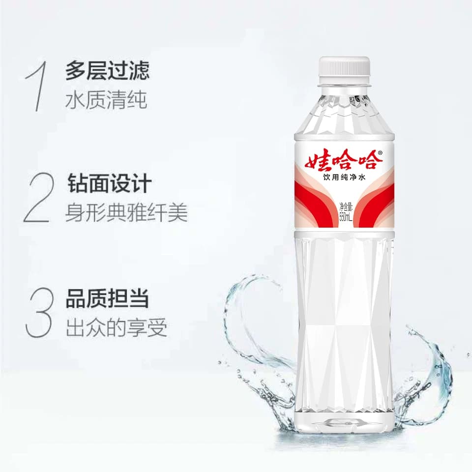 娃哈哈纯净水饮用水定制版晶钻水550mL*24瓶官方旗舰店正品整箱装 - 缩略图4
