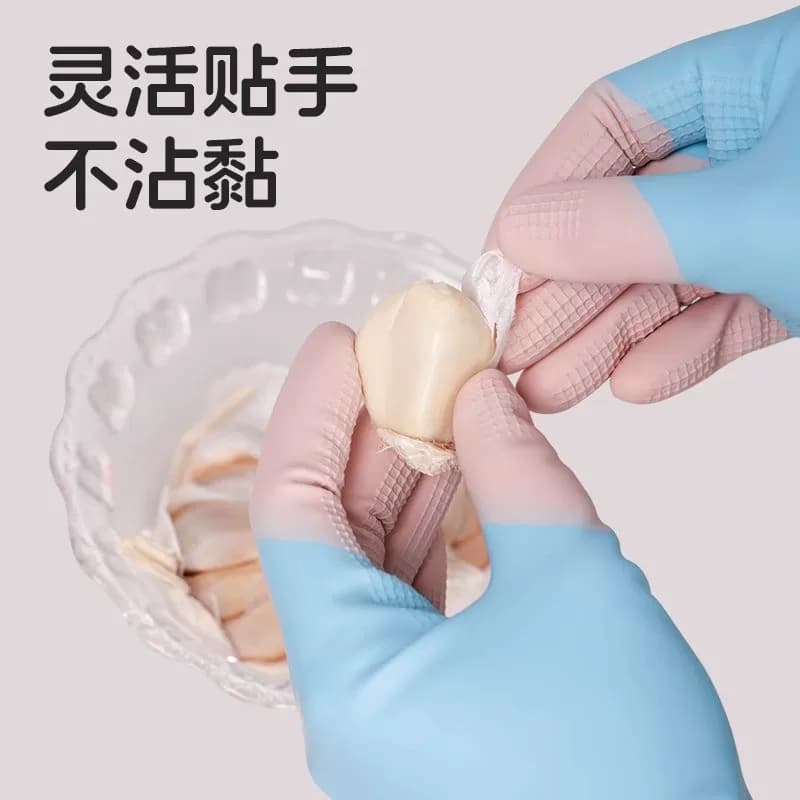 马卡龙色洗碗手套厨房家务PVC耐磨劳保手套舒适防水加厚防滑乳胶 - 缩略图4