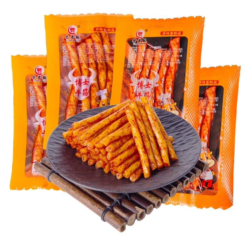 管老板博士牛筋辣条怀旧一根筋小零食休闲食品小吃解馋麻辣好吃 - 缩略图5