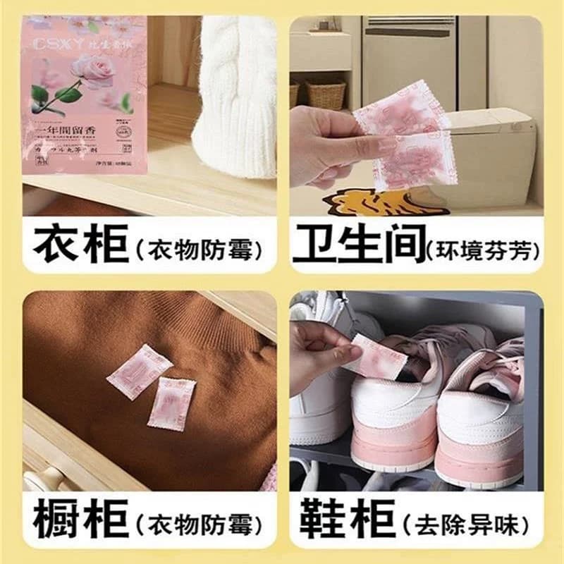 日本樟脑丸家用无毒衣柜防霉除味寝室防蛀花香防潮衣服防蟑螂香薰 - 缩略图3