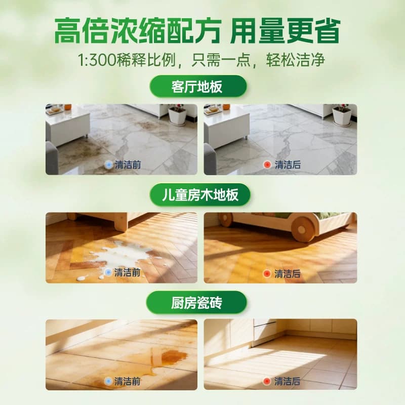 水卫士地板清洁剂木地板瓷砖清洗剂拖地洗地机专用去污抛光除菌液 - 缩略图5