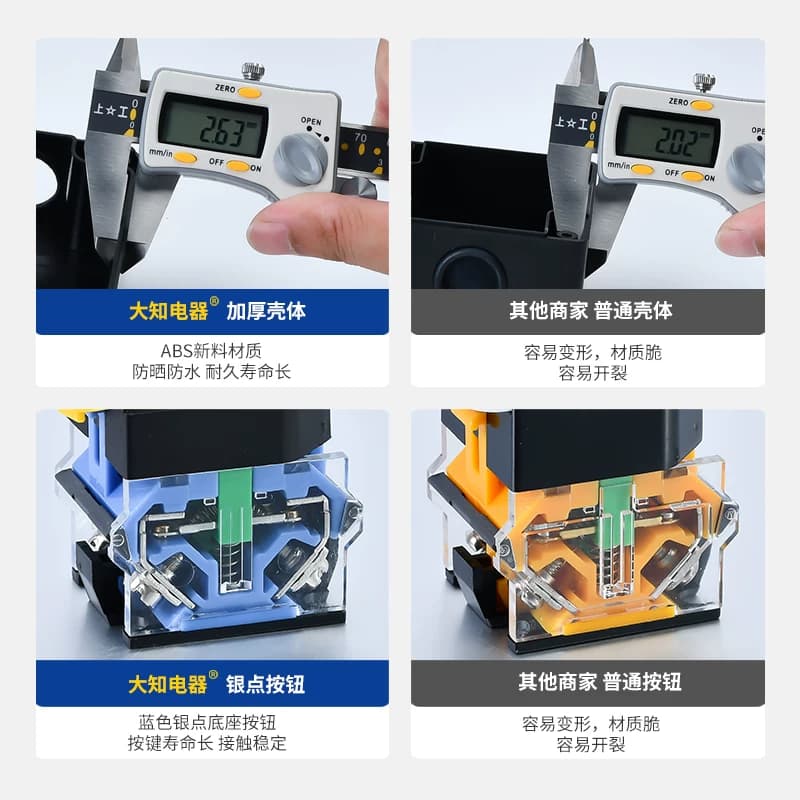 按钮开关控制盒 12345孔启动停止指示灯工业加厚塑料箱体户外防水 - 缩略图2