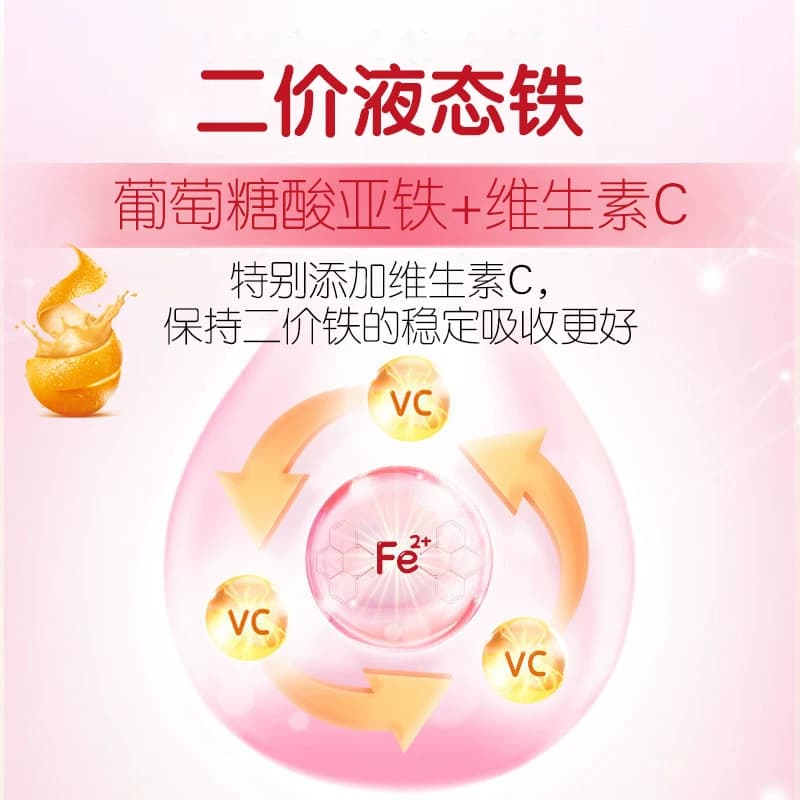 十月仕牌铁维生素c滴剂1岁以上宝宝婴幼儿童补铁口服液缺铁补vc - 缩略图2