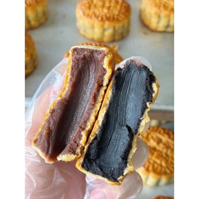 【净重2斤】红豆沙月饼广式老传统手工月饼中秋点心糕点手工制作 - 缩略图4