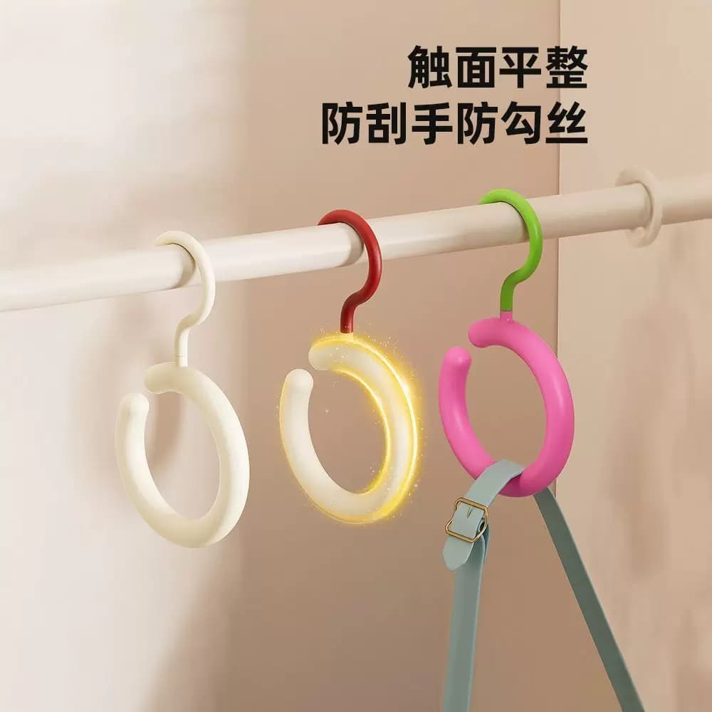 sk多巴胺帽子收纳神器包包衣柜挂钩围巾架展示架圆环衣架置物架fd - 缩略图4