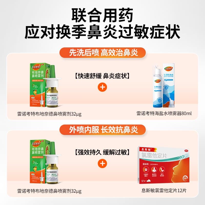 雷诺考特布地奈德鼻炎喷雾剂32ug过敏药鼻炎专用药儿童原研进口药 - 缩略图5