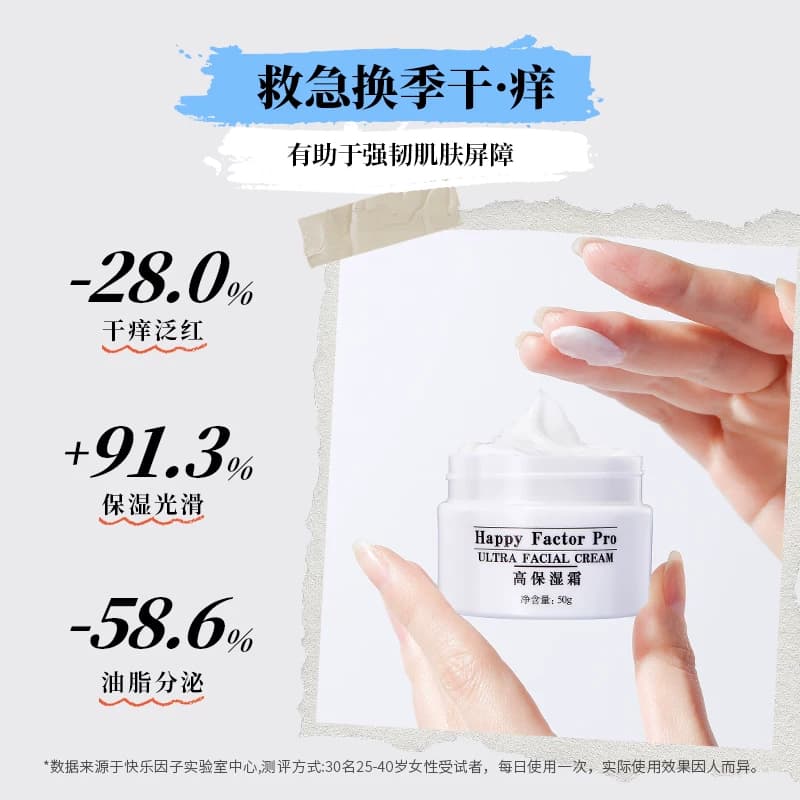 【直播专属】快乐因子高保湿面霜深层补水保湿滋润呵护强韧肌肤 - 缩略图5