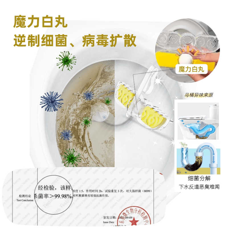 威将军万威家用马桶清洁挂篮悬挂式杀菌除菌清洁除臭留香洁厕剂 - 缩略图3