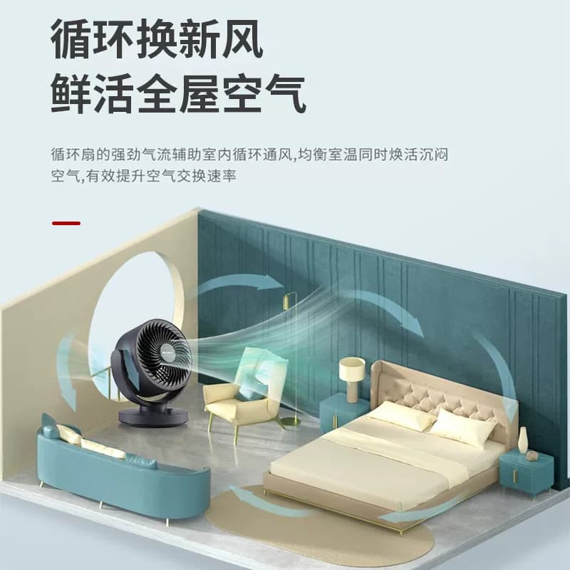 格力电风扇空气循环台扇家用小型轻音桌面小型宿舍办公室桌面风扇 - 缩略图4