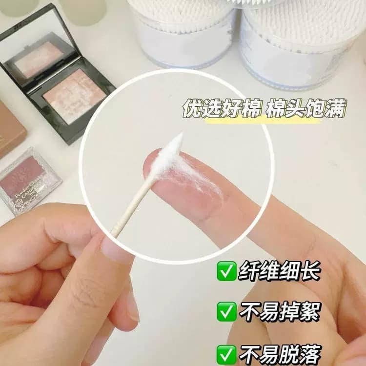 双头棉签1000支化妆用棉签棉棒掏耳朵家用一次性尖头竹棒棉球2 - 缩略图2