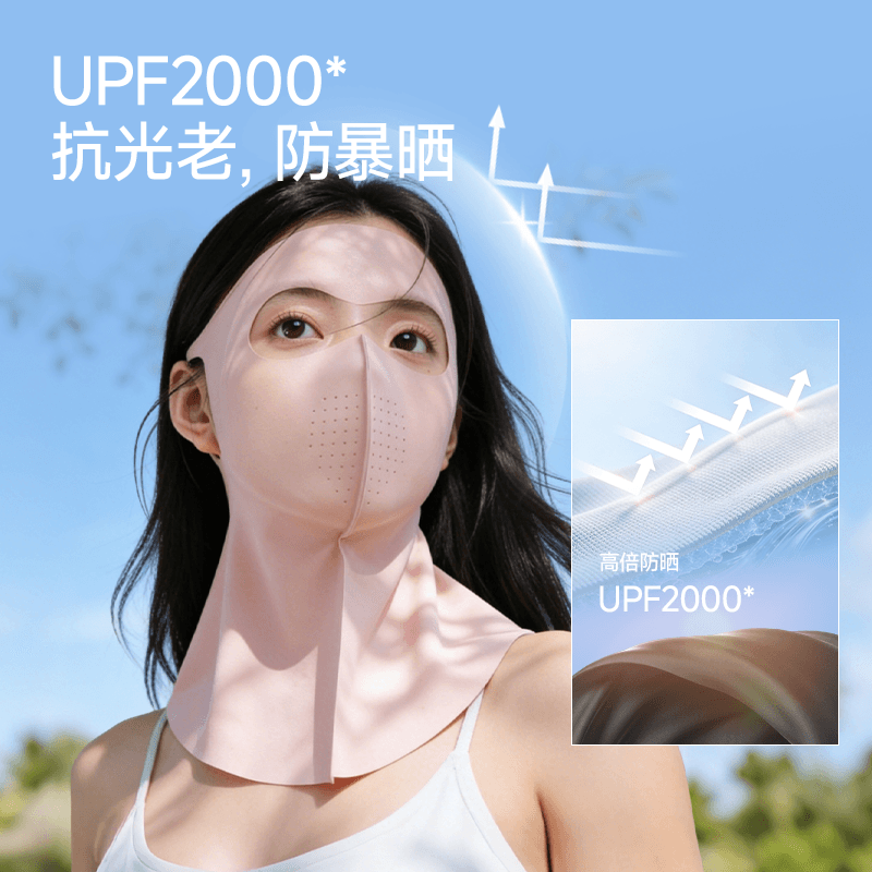 MissWiss护肩颈防晒面罩女轻薄户外防紫外线遮阳透气开车防晒口罩 - 缩略图2