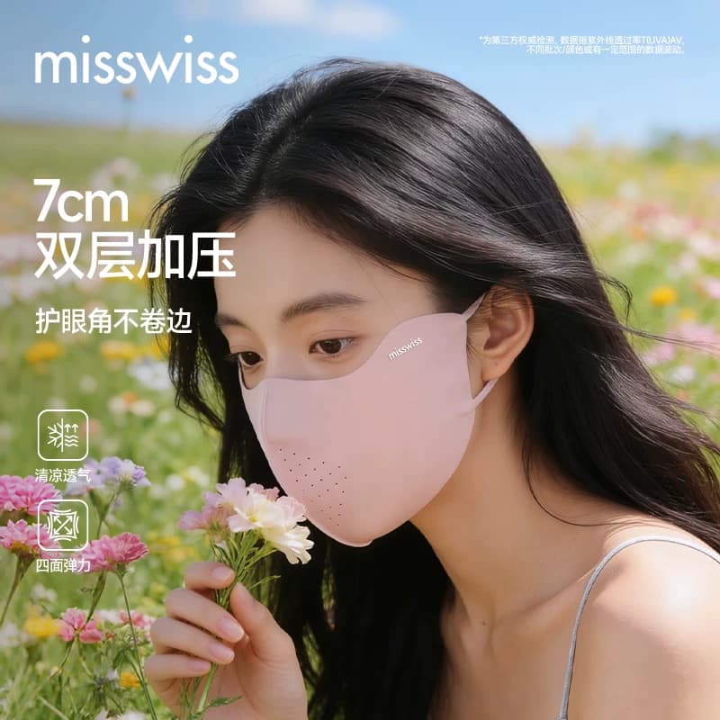 MissWiss轻凉防晒口罩女防紫外线护眼角高颜值2026新款防晒面罩 - 缩略图5