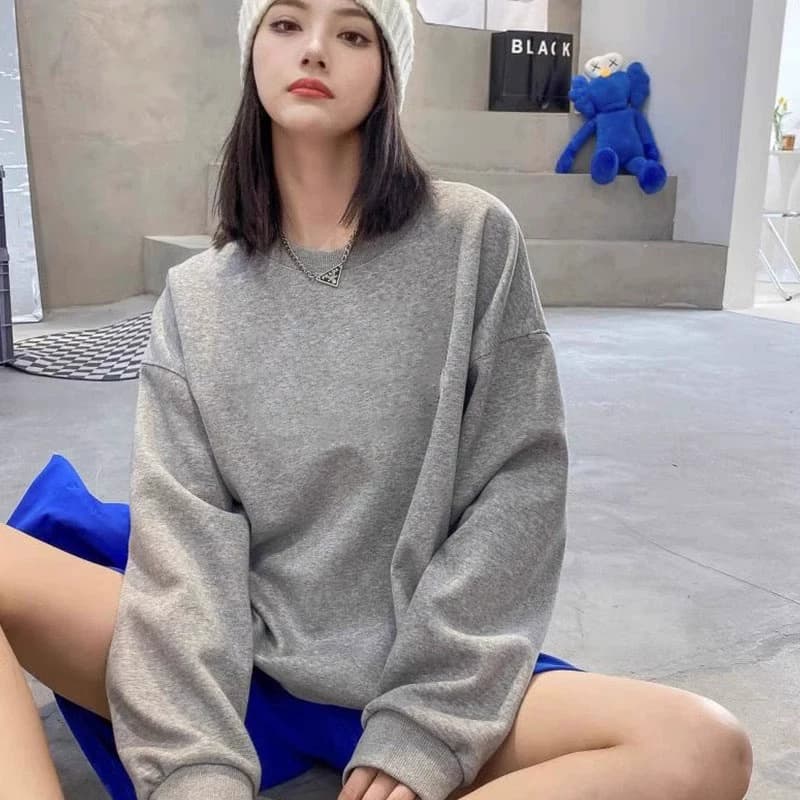奥莱清仓春秋季宽松男女打底衫棉布果蔬收纳袋男女情侣连帽棉卫衣 - 缩略图3