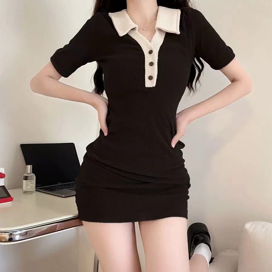 TBF2026夏季法式绝美连衣裙女气质收腰长裙茶歇裙 - 缩略图5