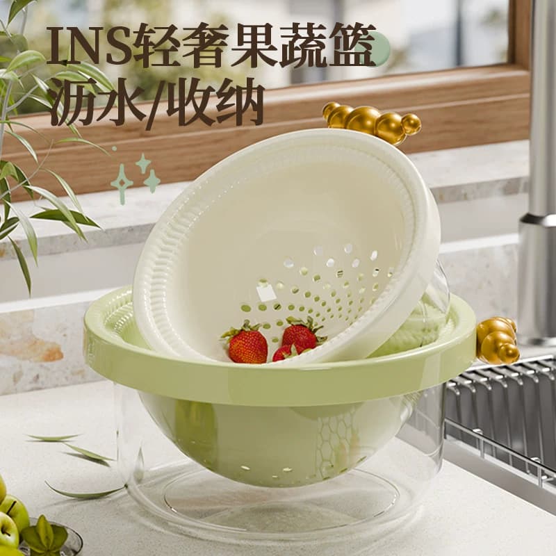 sk高颜值双层洗水果神器客厅小果盘果篮沥二合一水篮厨房新款kk - 缩略图2