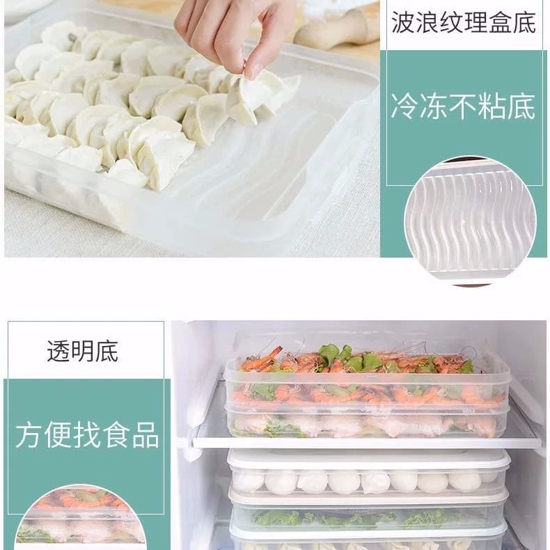 饺子盒家用分装放食品级速冻冰箱冷冻密封保鲜水饺托盘馄饨收纳盒 - 缩略图4
