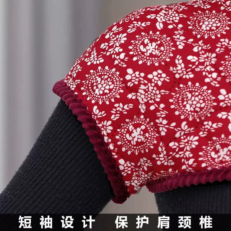 妈妈驼绒保暖护肩护膀女士夹棉背心睡觉防寒马夹中老年冬季小坎肩 - 缩略图4