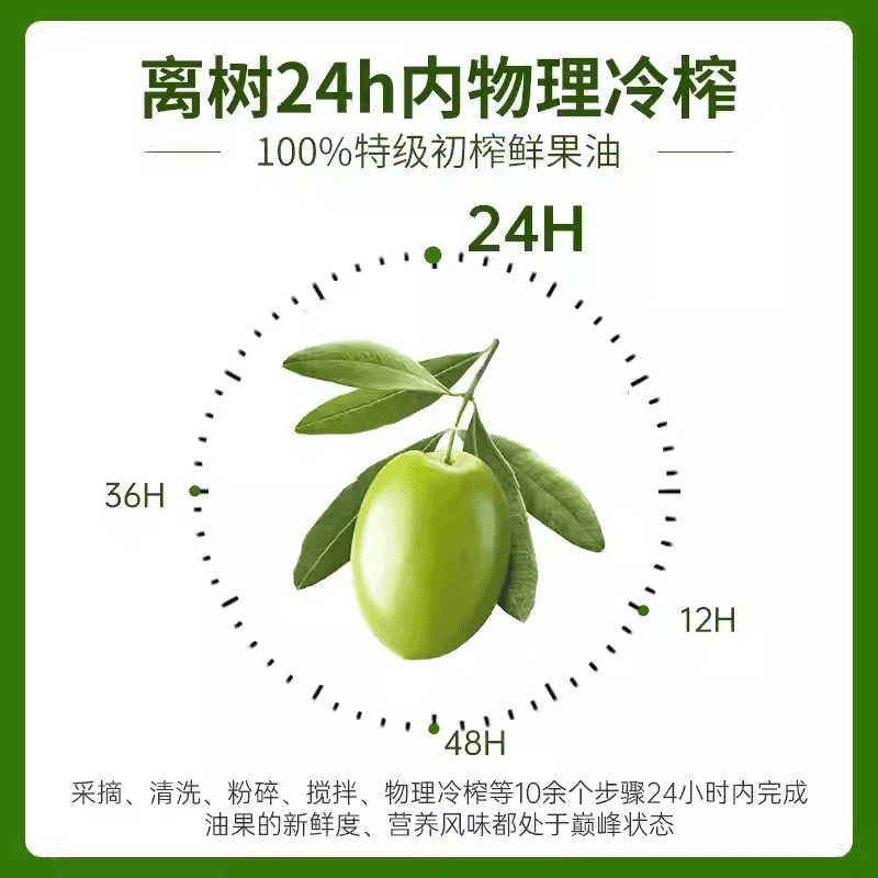 橄榄时光特级初榨橄榄油头道鲜榨瓶家庭炒菜凉拌食用油特产 - 缩略图4