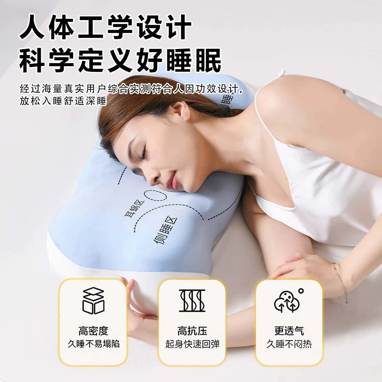 云朵记忆棉枕成人护颈椎助睡眠专用酒店枕芯宿舍分区枕头 - 缩略图3