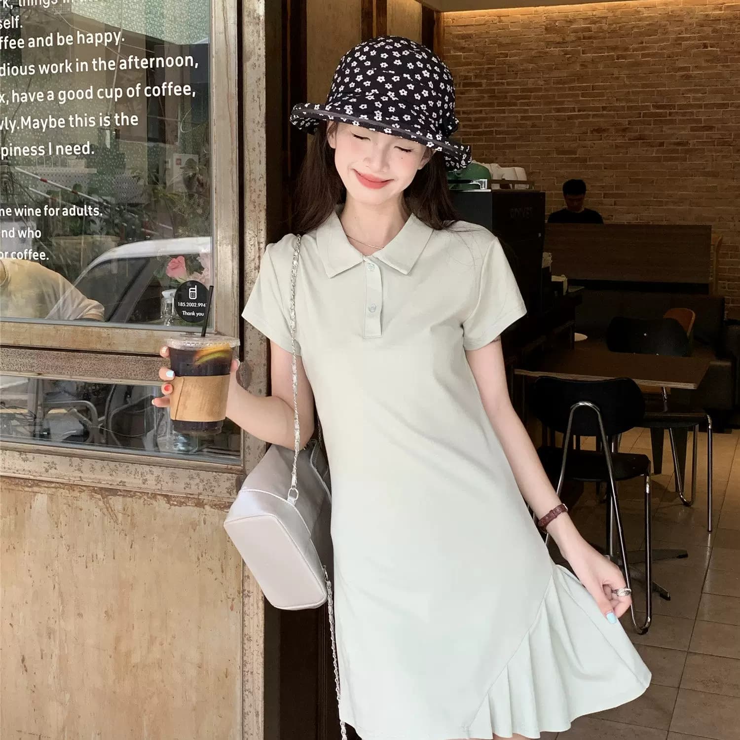 DM 2026夏季法式绝美V领碎花连衣裙女气质收腰长裙茶歇裙 - 缩略图5