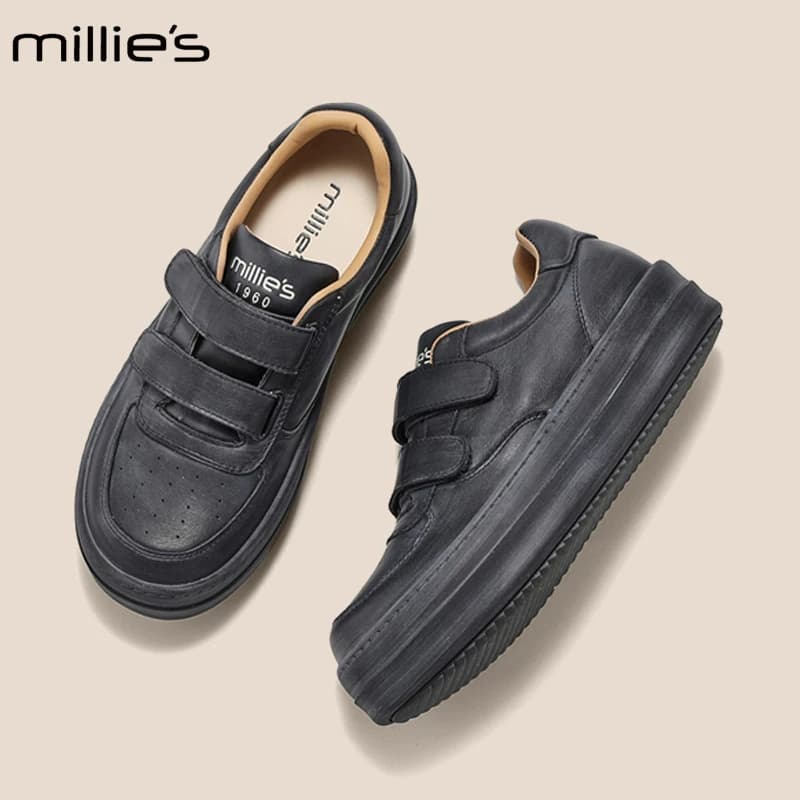 MILLIE'S/妙丽2026秋季款时尚百搭厚底板鞋女简约舒适休闲运动鞋P - 缩略图5