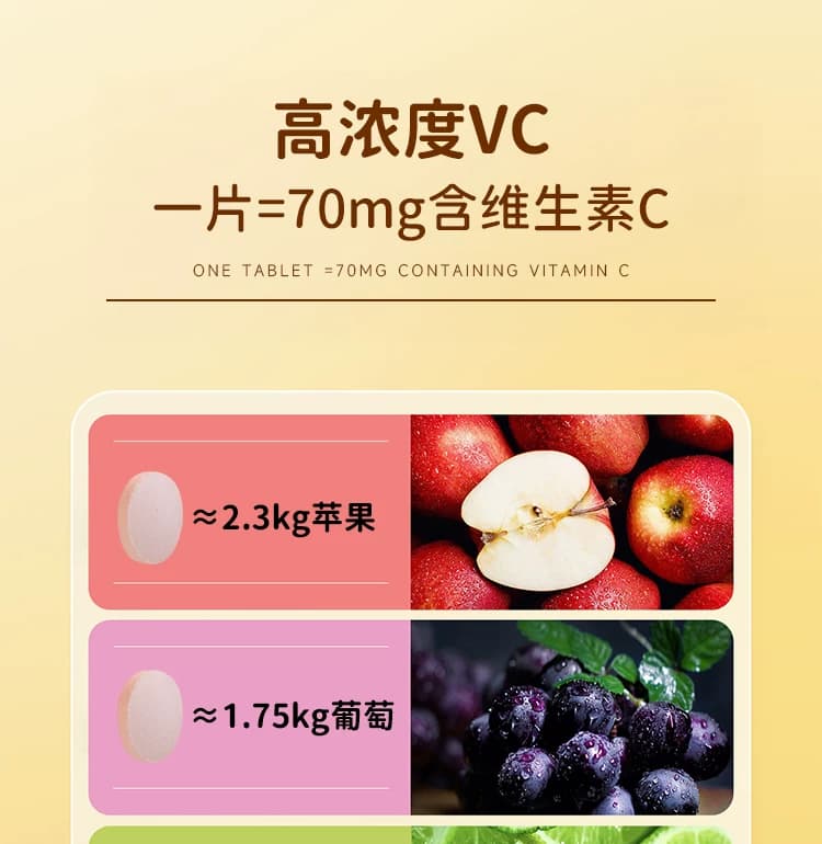 康为首维生素c咀嚼片维c儿童免疫力官方旗舰店60片正品增强vc正品 - 缩略图2
