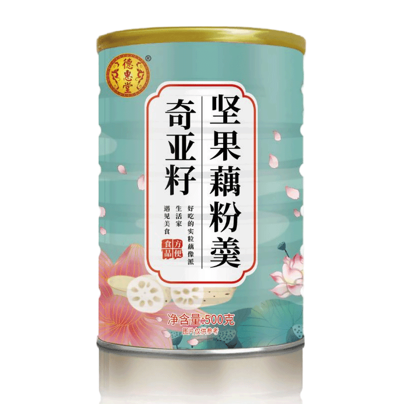 奇亚籽坚果藕粉羹500g1罐 营养代餐冲泡即食 - 缩略图4