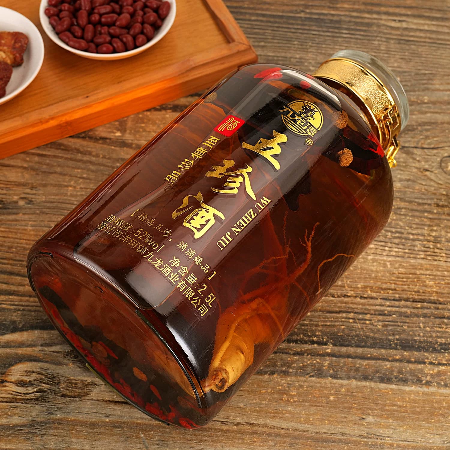 五珍美酒真材实料食药同源五种药材入酒52度纯粮酒炮制一坛2.5L装 - 缩略图2