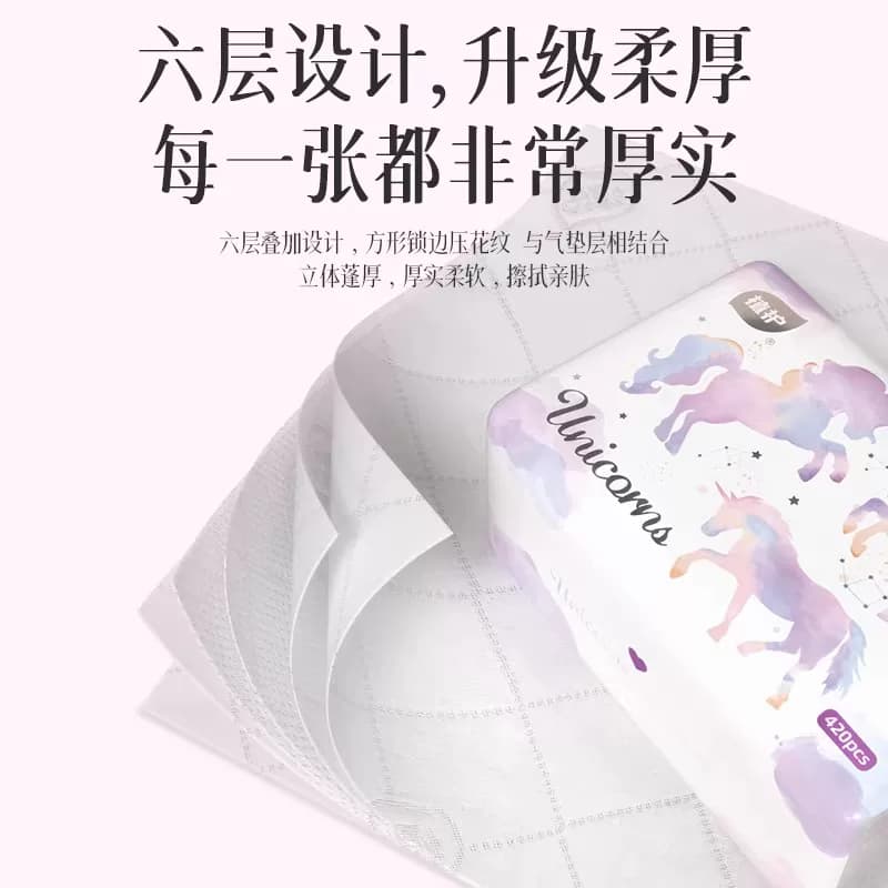 植护大包独角兽抽纸整箱家用实惠装批大号餐巾纸卫生纸面巾纸纸巾 - 缩略图3
