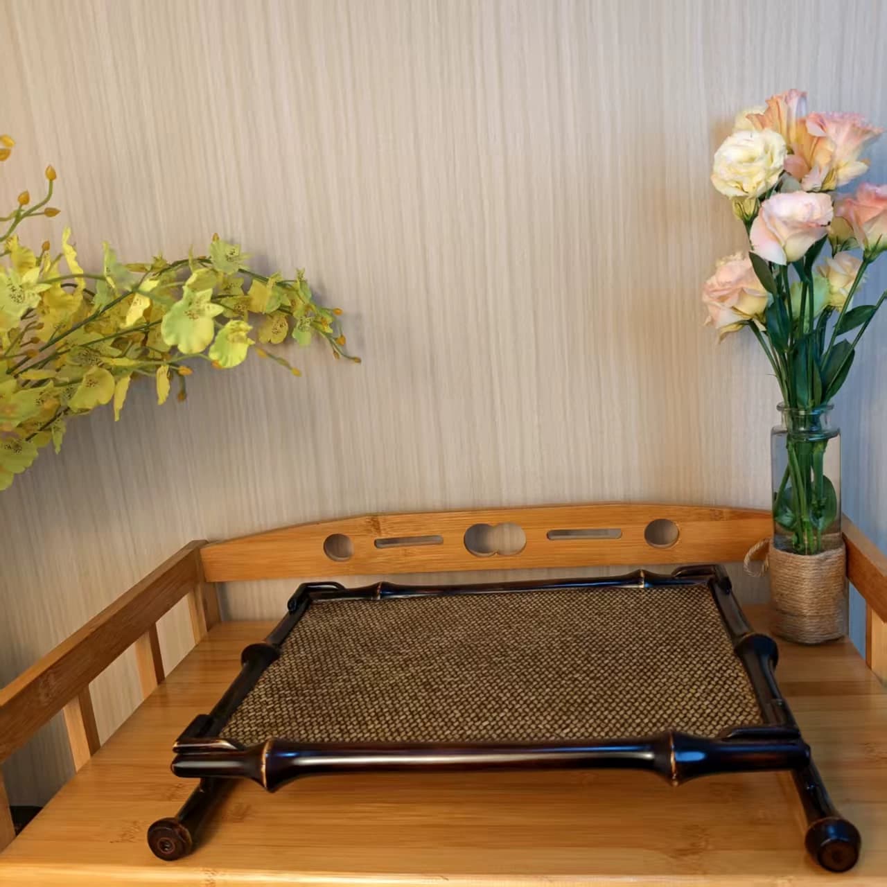 筇竹干泡台茶架功夫茶具茶室茶台禅意竹编茶道茶器新中式竹托盘礼 - 缩略图4