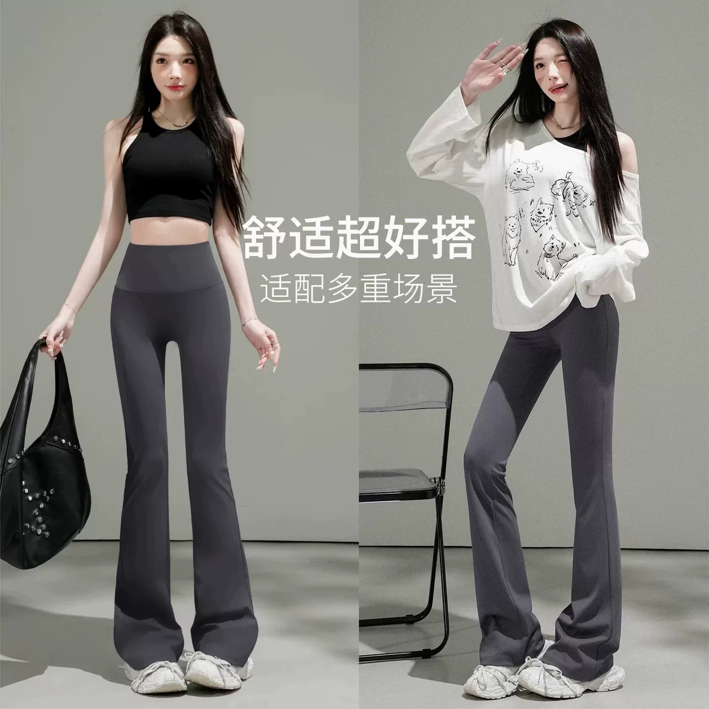 高腰显瘦鲨鱼裤女春夏款提臀瑜伽裤无尴尬线打底裤ak - 缩略图5