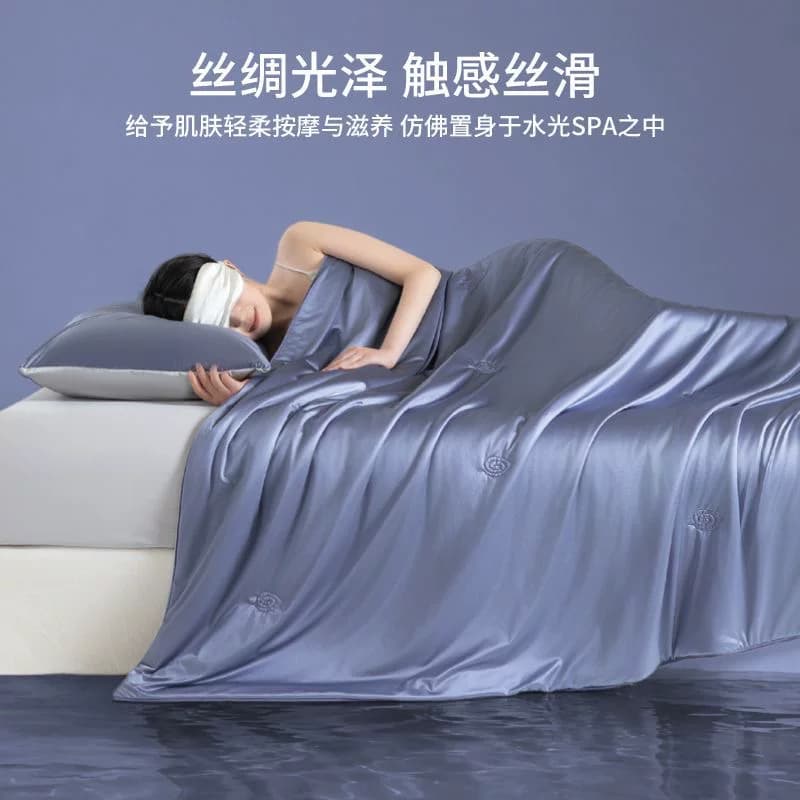 羚羊妈妈水光锦夏凉被子A类凉感丝滑裸睡透气可机洗水洗 - 缩略图2