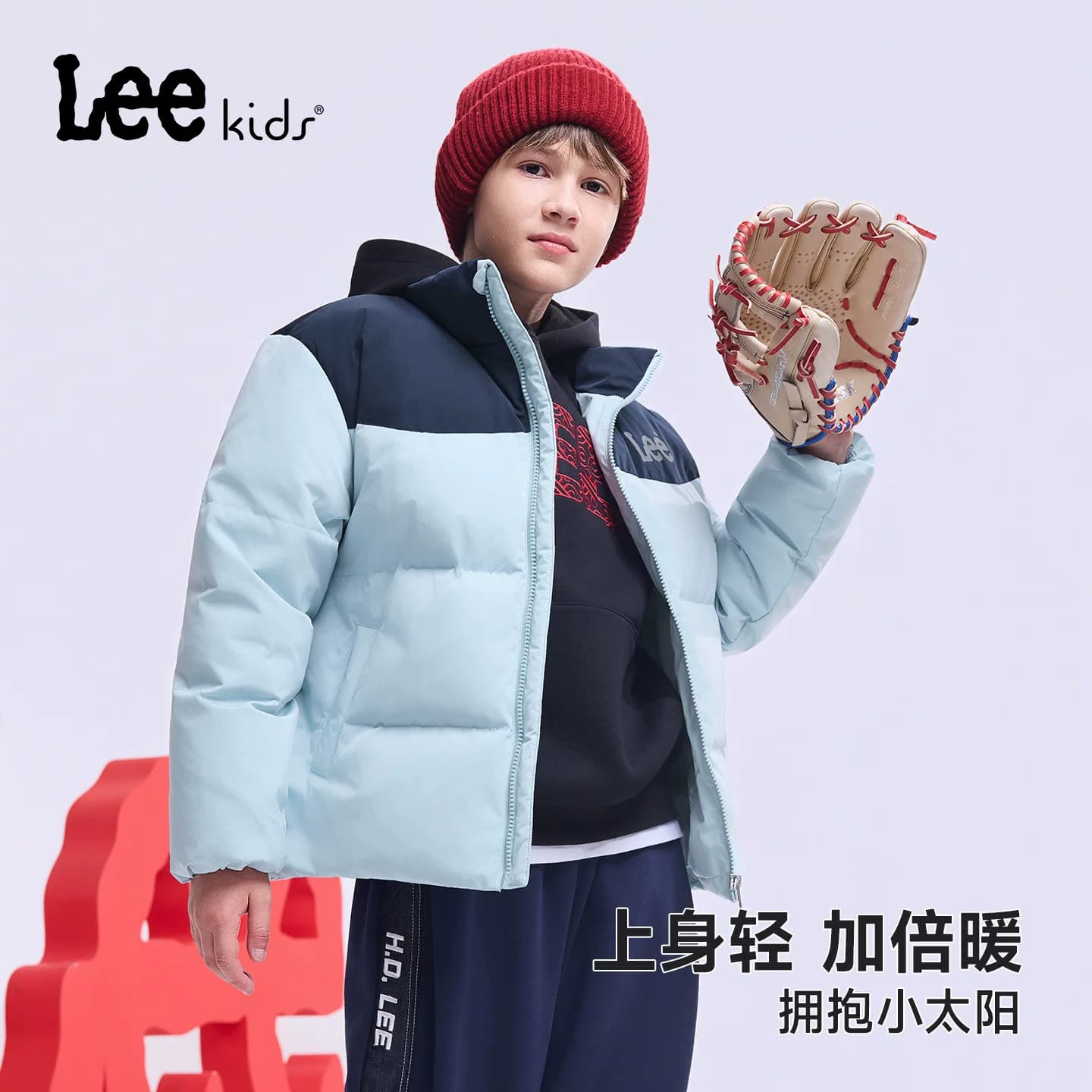Lee kids儿童官方正品中厚羽绒服冬季防风加厚保暖舒适男女童外套 - 缩略图4