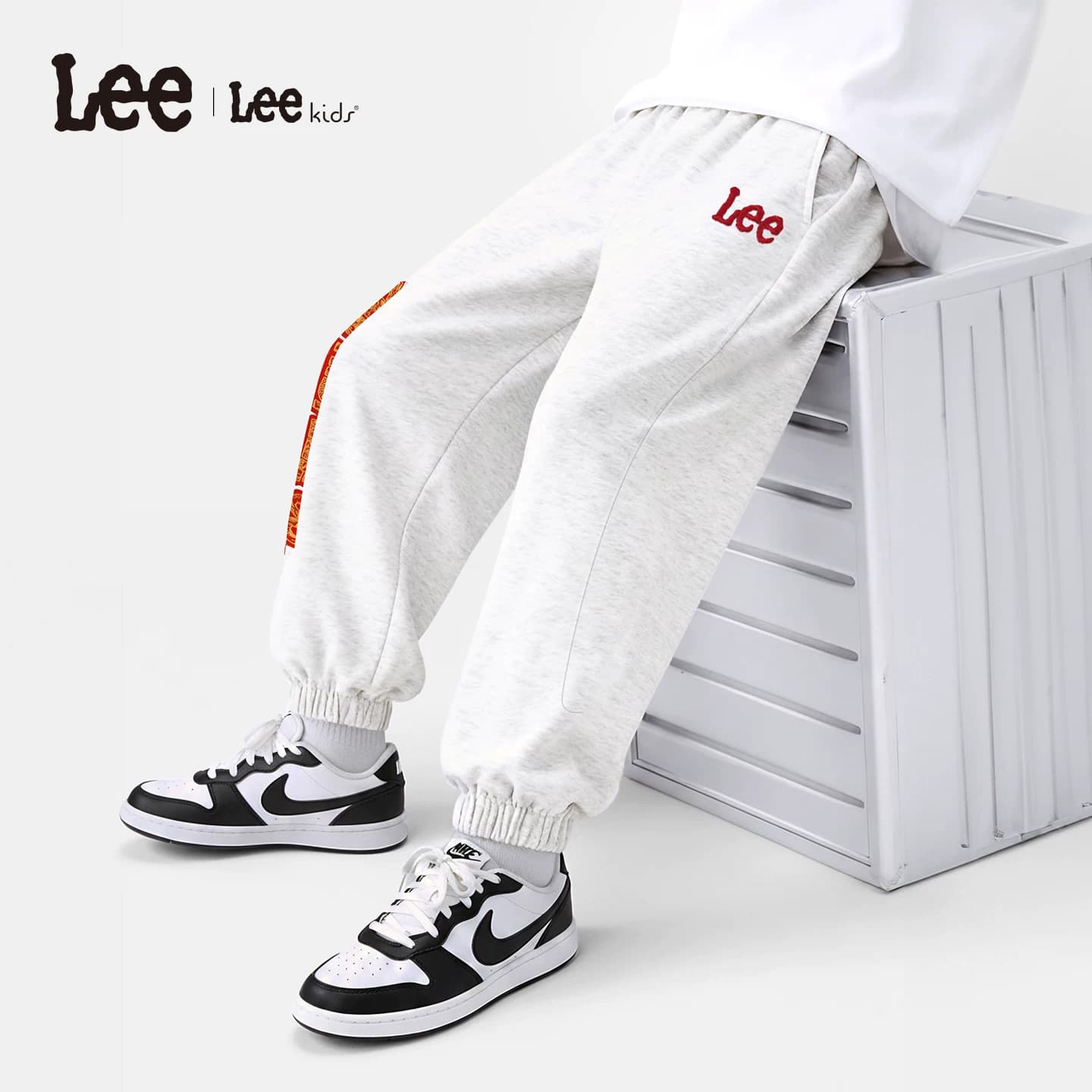 Lee kids童装儿童加绒保暖针织束脚裤男女童秋冬新款休闲百搭长裤 - 缩略图5