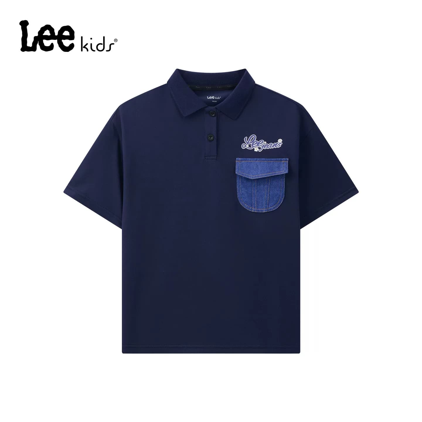 Lee kids新款男女童中大童翻领POLO衫短袖休闲风柔软透气儿童上衣 - 缩略图3