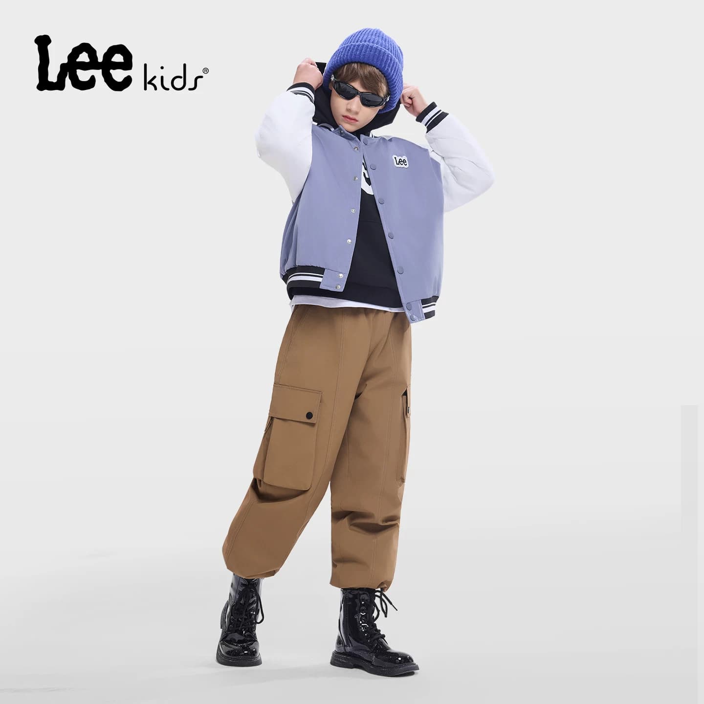Lee kids儿童冬季羽绒裤男女中大童潮流百搭保暖户外运动工装裤子 - 缩略图4
