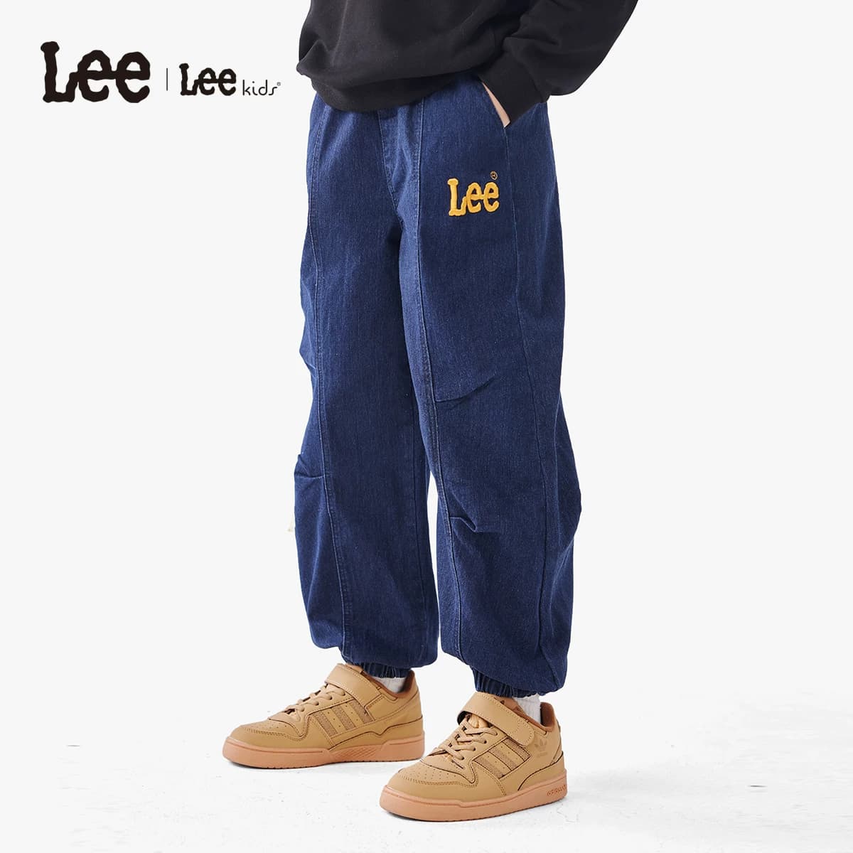Lee kids儿童牛仔裤水洗百搭休闲时尚宽松春季新款潮流男女童裤子 - 缩略图3