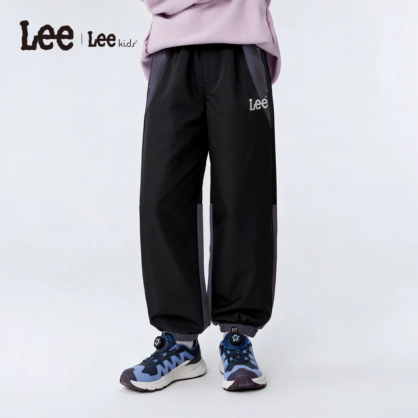 Lee kids儿童加绒束脚裤男女中大童户外运动防寒保暖宽松百搭长裤 - 缩略图5