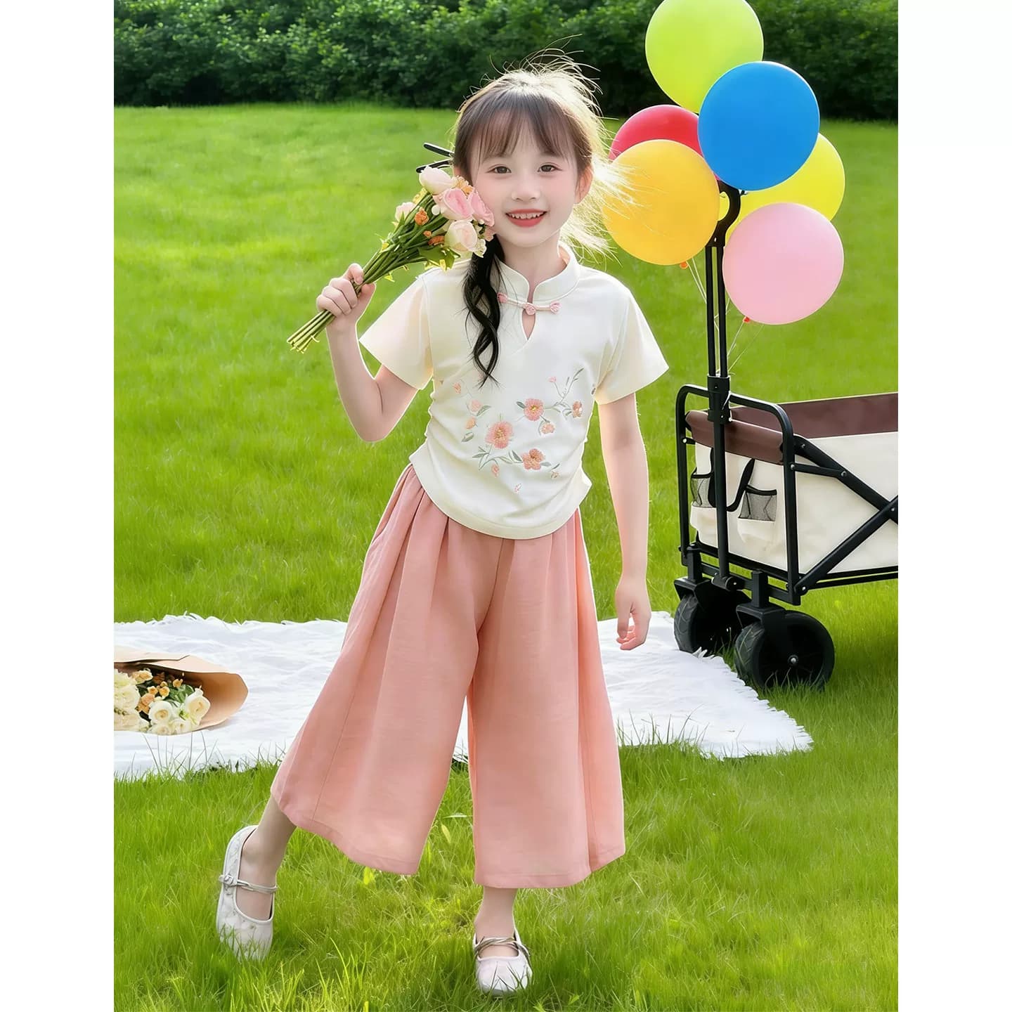 女童汉服夏装2026新款儿童夏季新中式国风衣服小女孩绝美古风套装 - 缩略图2