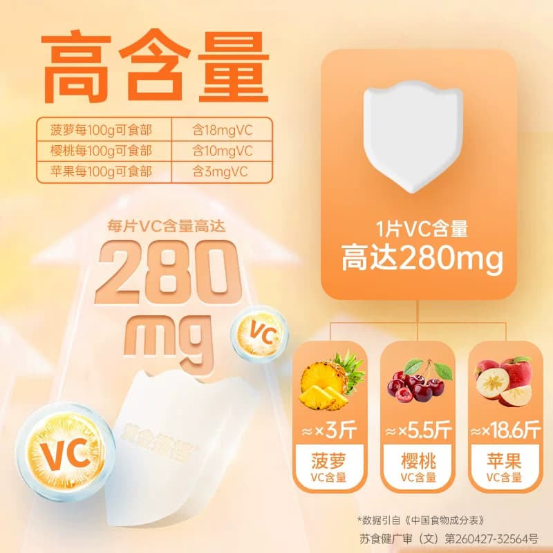 黄金搭档维生素c成人儿童孕妇维C咀嚼片 - 缩略图3