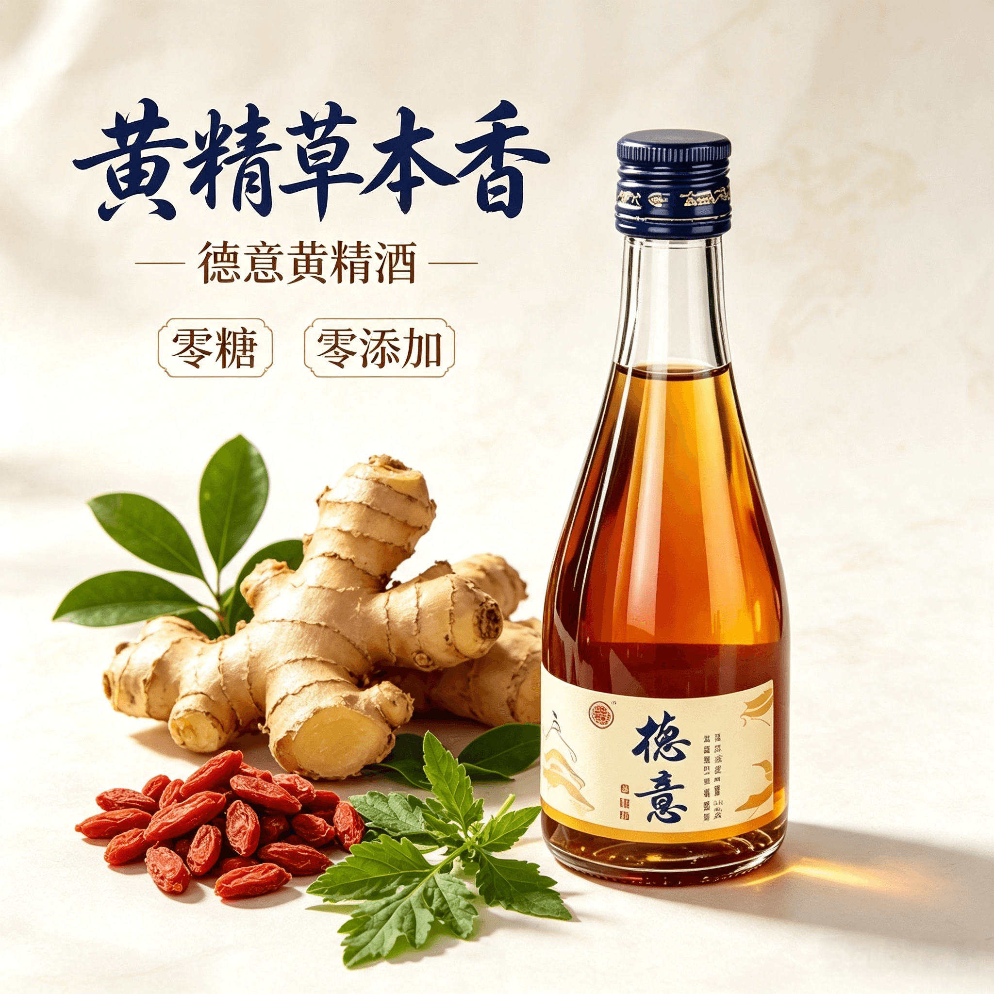 德意黄精酒125ml四瓶礼盒装38度零糖零添加送礼生日长辈庆祝庆功 - 缩略图3