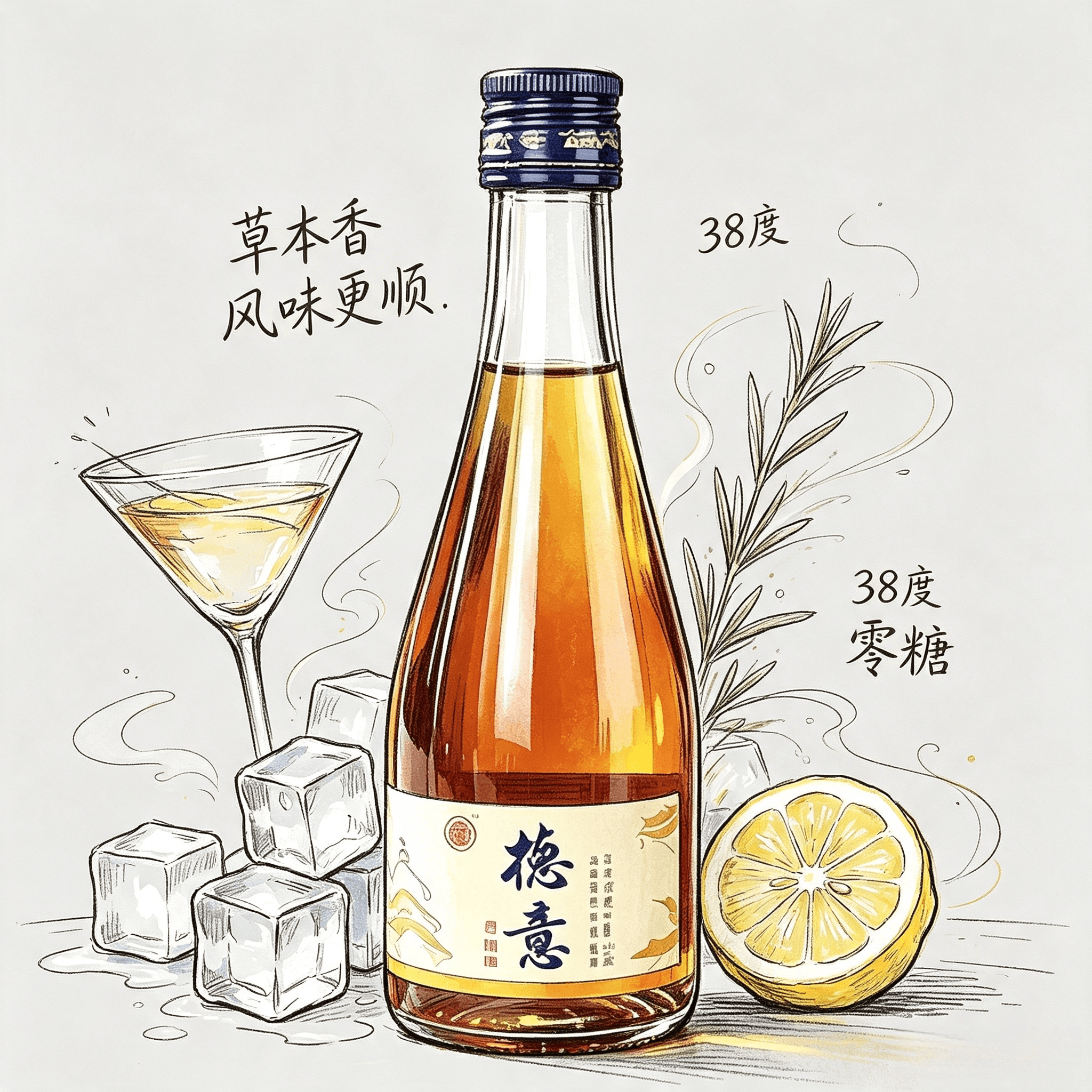 德意黄精酒零糖零添加38度125ml四瓶礼盒装送礼生日长辈聚会微醺 - 缩略图4