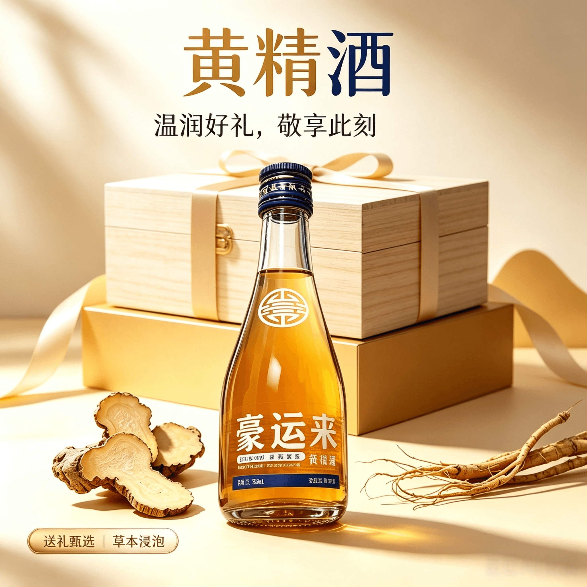 德意豪运来黄精酒125ml六瓶38度零糖零添加阳刚康养整箱送礼自饮 - 缩略图2