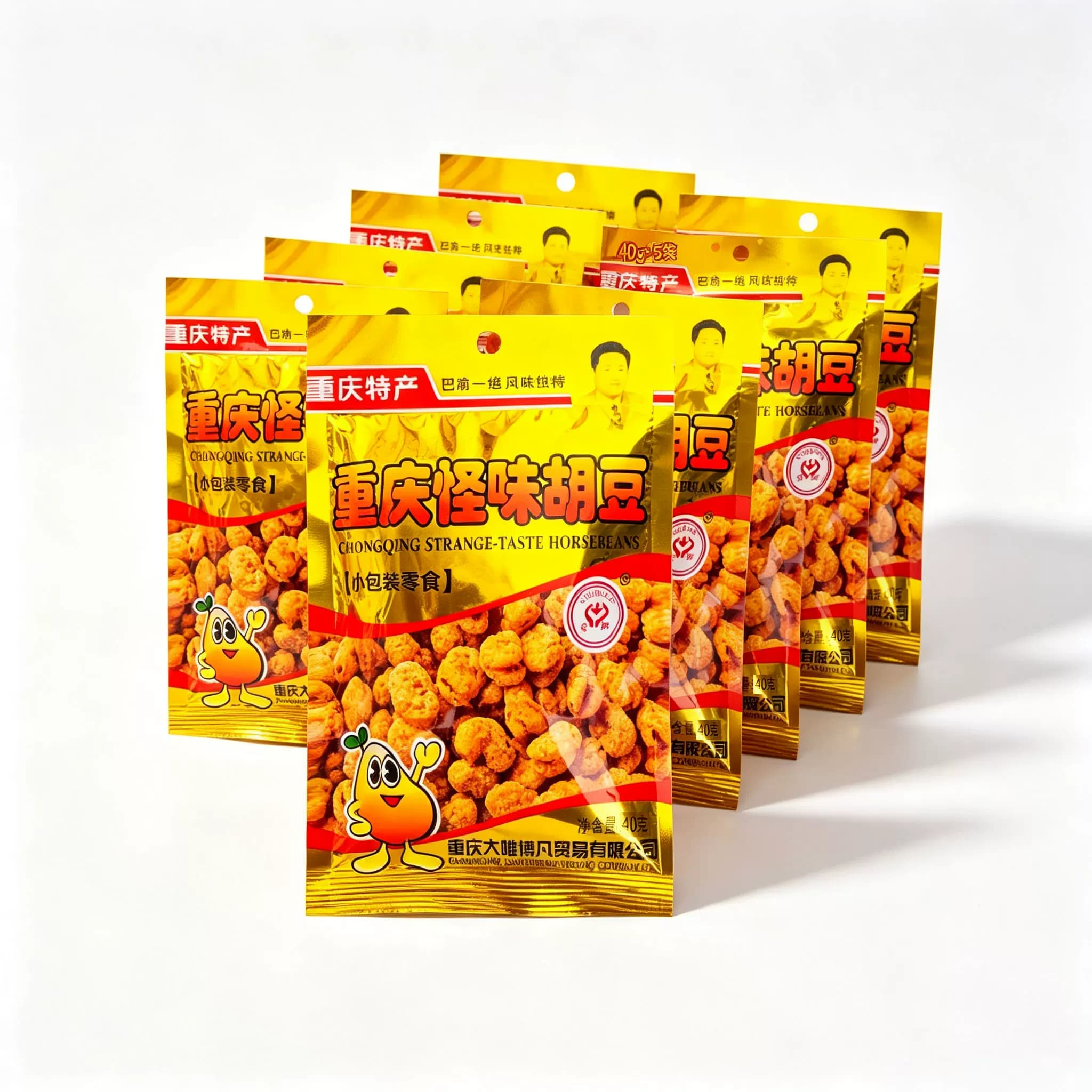重庆特产怪味胡豆40g*5袋组合装麻辣香辣酥脆小包装零食友邦品牌 - 缩略图4